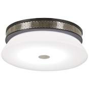 Kovacs Tauten 15" Wide LED Flush Mount Ceiling Fixture Coal with Brushed Nickel
