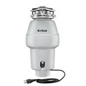 Kraus WasteGuard 1/2 HP Continuous Garbage Disposal Matte Cool Grey