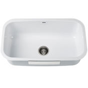 Kraus Pintura 31-1/2" Undermount Single Basin Porcelain Enameled Stainless Steel Kitchen Sink White