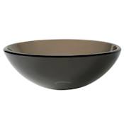 Kraus 14" Clear Brown Glass Vessel Bathroom Sink Only Clear Brown