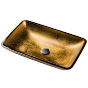 Kraus 21-7/8" Golden Pearl Glass Vessel Bathroom Sink Only Golden Pearl