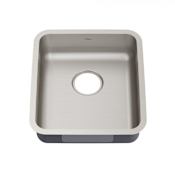 Kraus Dex 17" Undermount Single Basin 16 Gauge Stainless Steel Kitchen Sink Stainless Steel