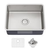 Kraus Dex 21" Undermount Single Basin 16 Gauge Stainless Steel Kitchen Sink Stainless Steel