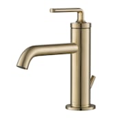 Kraus Ramus 1.2 GPM Single Hole Bathroom Faucet with Lift Rod Drain Assembly Brushed Gold