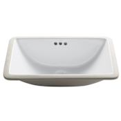 Kraus Elavo 20-7/8" Ceramic Undermount Bathroom Sink with Overflow White