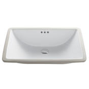 Kraus Elavo 23-1/4" Ceramic Undermount Bathroom Sink with Overflow White