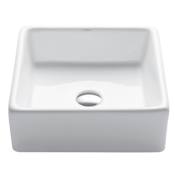 Kraus 15" Ceramic Vessel Bathroom Sink Only White Ceramic