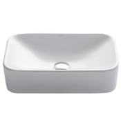 Kraus 19-1/4" Ceramic Vessel Bathroom Sink Only White Ceramic