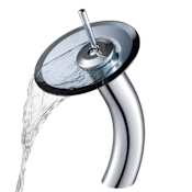 Kraus Waterfall Single Hole Vessel Bathroom Faucet Chrome