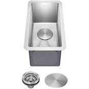 Kraus Standart PRO 9-1/2" Undermount Single Basin Stainless Steel Kitchen Sink with Basket Strainer Stainless Steel