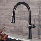 Kraus Sellette 1.8 GPM Single Hole Pull Down Kitchen Faucet Oil Rubbed Bronze