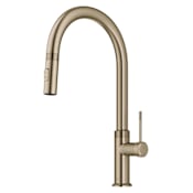 Kraus Allyn 1.8 GPM Single Hole Pull Down Kitchen Faucet Brushed Gold