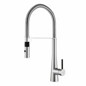 Kraus Crespo Single Lever Commercial Style Kitchen Faucet with Flex Hose Chrome