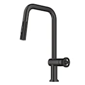 Kraus Urbix 1.8 GPM Single Hole Pull Down Kitchen Faucet Black Stainless