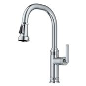 Kraus Allyn 1.8 GPM Single Hole Pull Down Kitchen Faucet Chrome