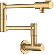 Kraus Bolden 4 GPM Wall Mounted Single Hole Pot Filler Spot Free Brushed Brass