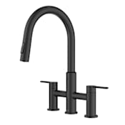 Kraus Oletto Touchless 1.8 GPM Bridge Pull Down Kitchen Faucet Matte Black