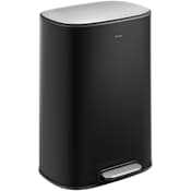 Kraus WasteGuard 13.2 Gallon / 50 Liter Stainless Steel Free Standing Trash Can Matte Black