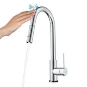 Kraus Oletto 1.8 GPM Single Hole Pull Down Kitchen Faucet with Touch Activation Chrome