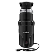 Kraus WasteGuard 1/2 HP Continuous Garbage Disposal Black