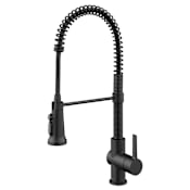 Kraus 2-in-1 Commercial Style Pull-Down Single Handle Water Filter Kitchen Faucet for Reverse Osmosis or Water Filtration System Matte Black