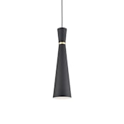 Kuzco Lighting Vanderbilt 6" Wide Mini Pendant Black / Gold