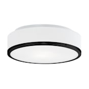 Kuzco Lighting Charlie 2 Light 12" Wide Flush Mount Drum Ceiling Fixture Black