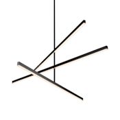 Kuzco Lighting Vega 56" Wide LED Sputnik Chandelier - 120-277V Black