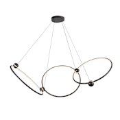 Kuzco Lighting Isho 52" Wide LED Abstract Chandelier Black