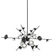 Kuzco Lighting Geode 48" Wide LED Abstract Sputnik Chandelier Black