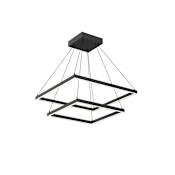 Kuzco Lighting Piazza 24" Wide LED Square Chandelier Black