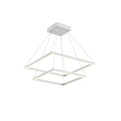 Kuzco Lighting Piazza 24" Wide 2-Tier LED Square Chandelier White