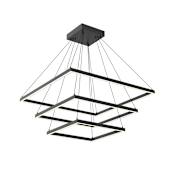 Kuzco Lighting Piazza 32" Wide LED Square Chandelier Black