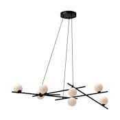 Kuzco Lighting Amara 54" Wide 3000K LED Chandelier Black / Glossy Opal