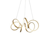 Kuzco Lighting Synergy 10" Tall LED Abstract Chandelier Antique Brass