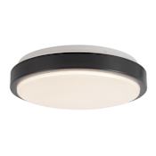 Kuzco Lighting Yanis 12" Wide LED Flush Mount Drum Ceiling Fixture Black