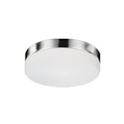 Kuzco Lighting Lomita 11" Wide LED Flush Mount Drum Ceiling Fixture Brushed Nickel