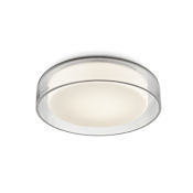 Kuzco Lighting Aston 10" Wide LED Flush Mount Drum Ceiling Fixture Clear