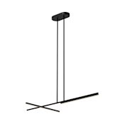 Kuzco Lighting Shift 49" Wide LED Linear Pendant Black
