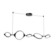 Kuzco Lighting Serif 56" Wide LED Suspension Linear Pendant Black
