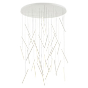Kuzco Lighting Chute 50" Wide LED Multi Light Pendant White