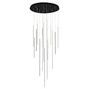 Kuzco Lighting Chute 32" Wide LED Abstract Multi Light Pendant Black
