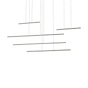 Kuzco Lighting Chute Motion 5 Light 14" Wide LED Abstract Chandelier Black