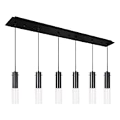 Kuzco Lighting Lena 42" Wide Linear Chandelier Black