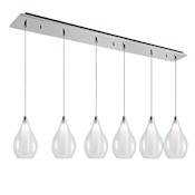 Kuzco Lighting Victoria 42" Wide Linear Chandelier Chrome