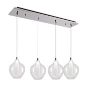 Kuzco Lighting Victoria 29" Wide Linear Chandelier Chrome