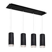 Kuzco Lighting Cameo 25" Wide Linear Chandelier Black