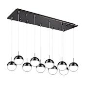 Kuzco Lighting Pluto 27" Wide Globe Chandelier Black Chrome
