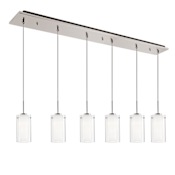 Kuzco Lighting Verona 42" Wide Linear Chandelier Brushed Nickel