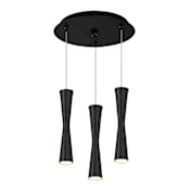 Kuzco Lighting Robson 11" Wide Lantern Chandelier Black